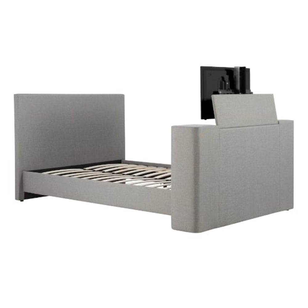 Plaza Grey Fabric Electric Media TV Bed