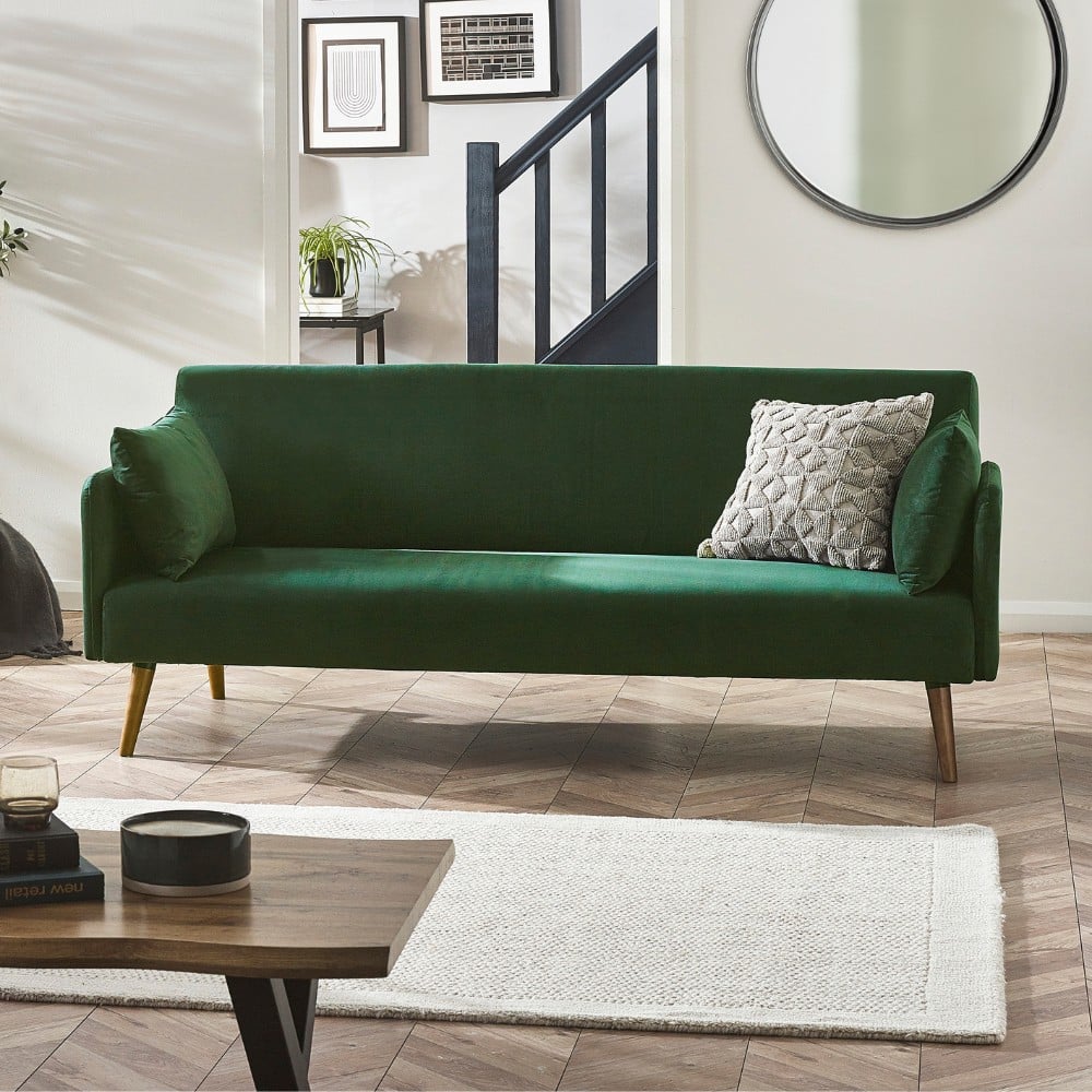 Andi Green Fabric Sofa Bed