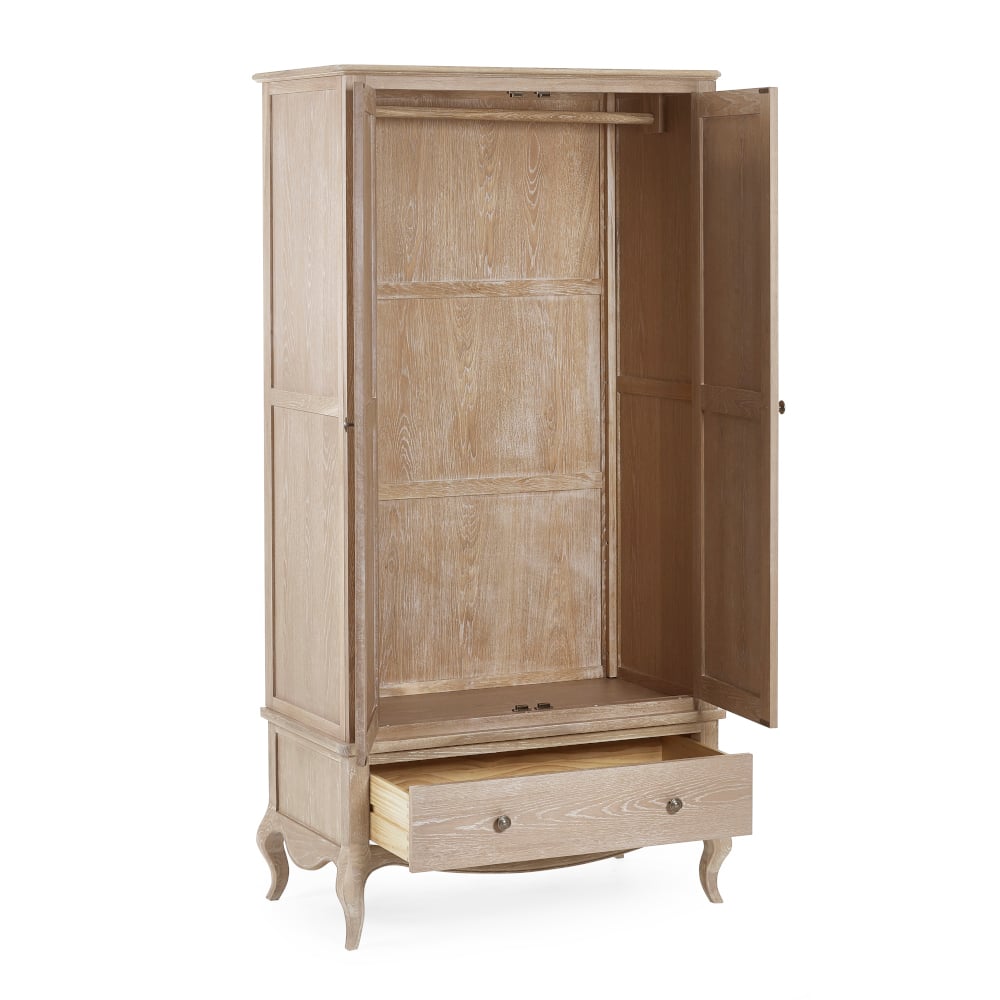 Camille Oak 2-Door Wooden Combination Wardrobe