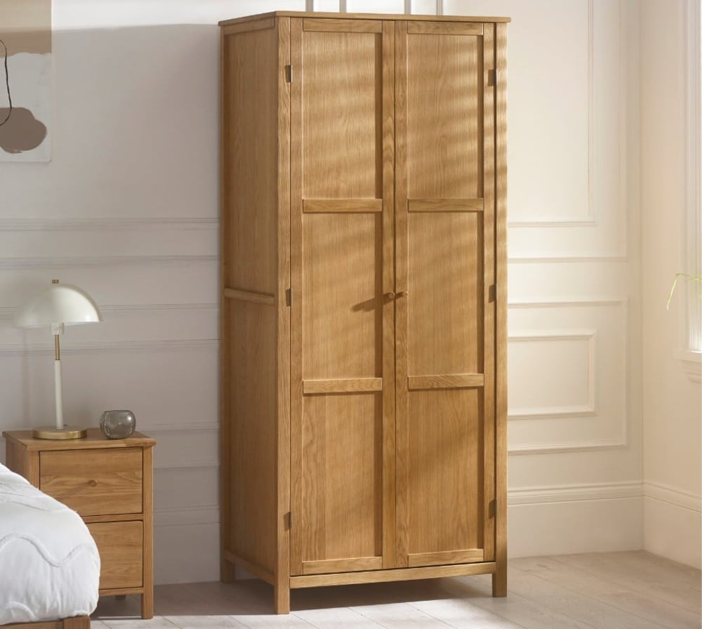 Coxmoor Oak 2 Door Wooden Wardrobe