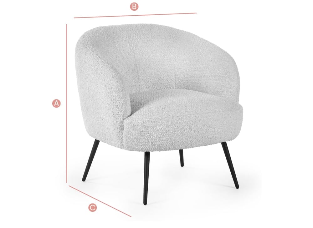 GiGi Boucle Accent Chair Sketch