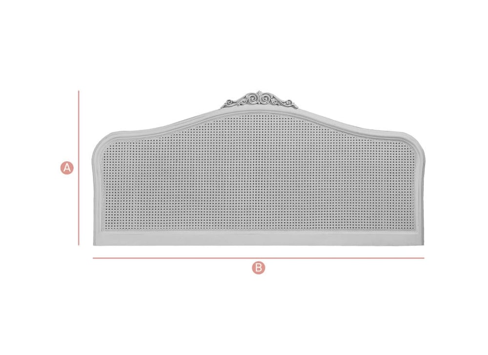 Happy Beds Ivory Headboard Sketch Dimensions