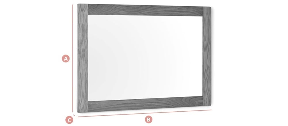 Mallory Oak Wall Mirror Sketch