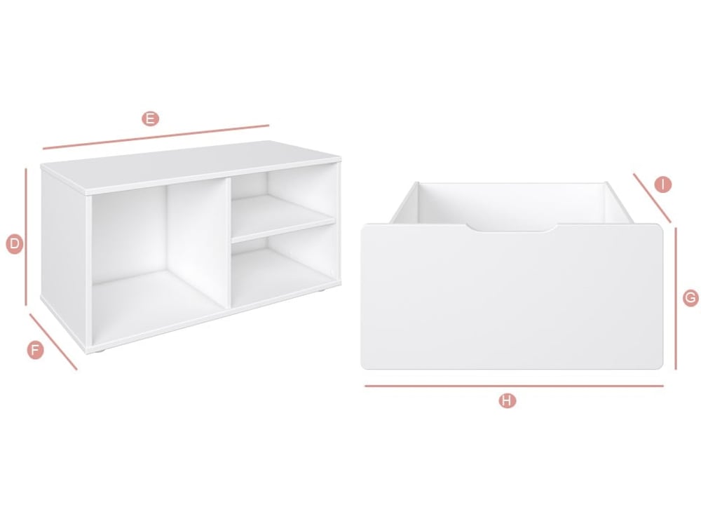 Happy Beds Playhouse Bed Sketch Dimensions