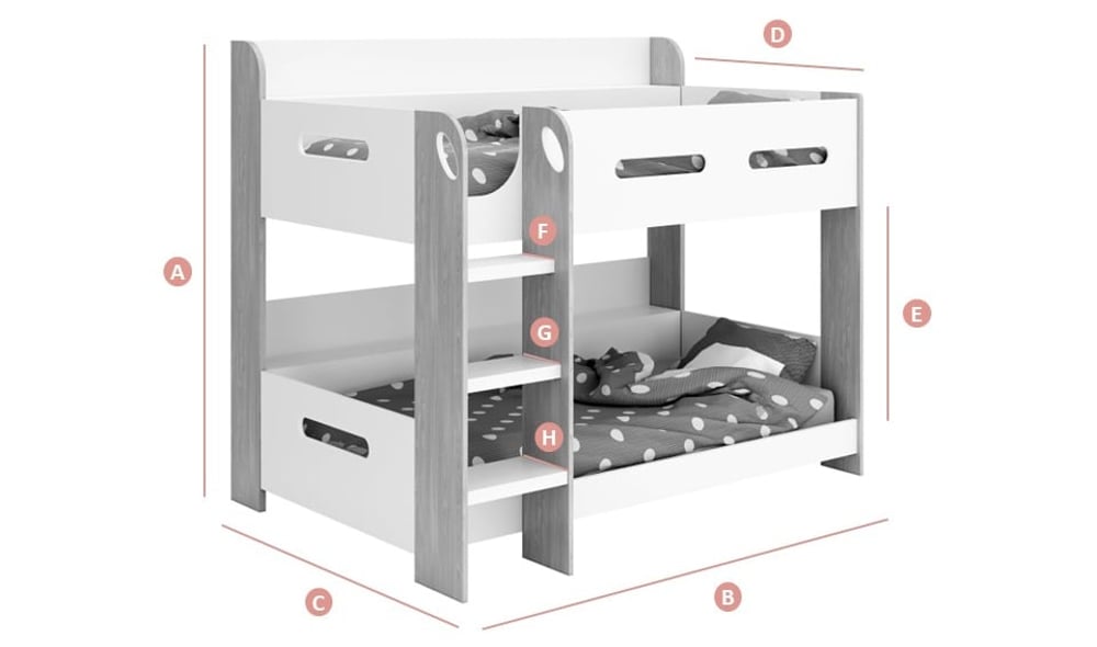 Solus Wooden Bunk Bed Sketch