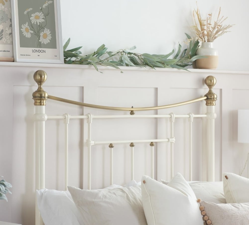 Bronte Cream Metal Bed