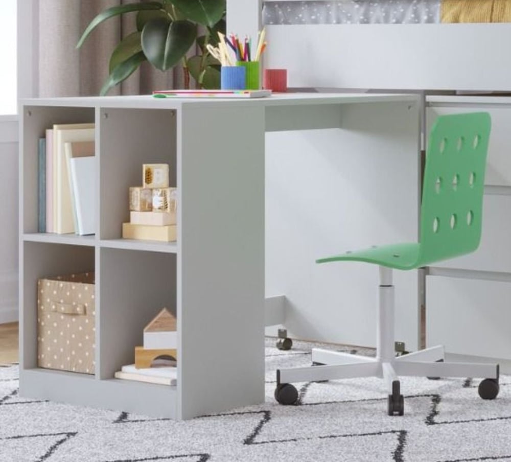 Coast Grey Wooden Storage Midsleeper with Desk