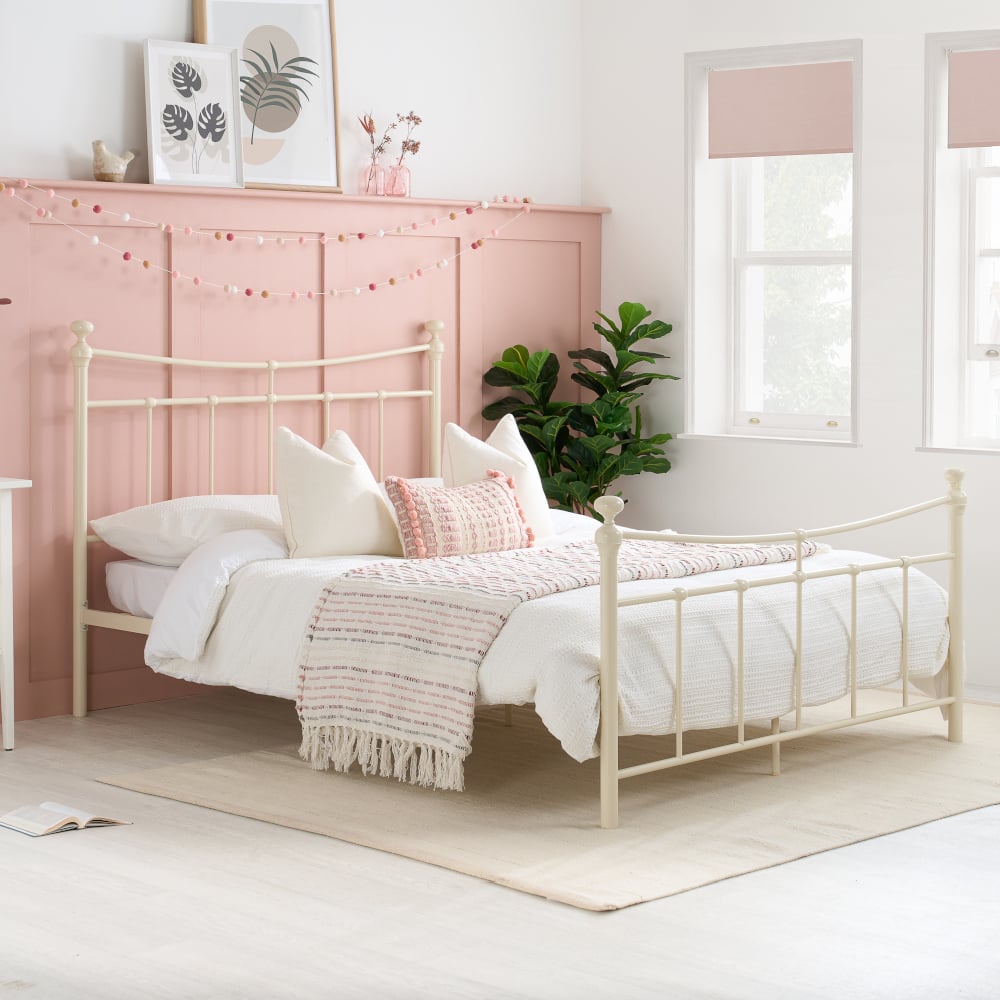 Emily Cream Metal Bed Image