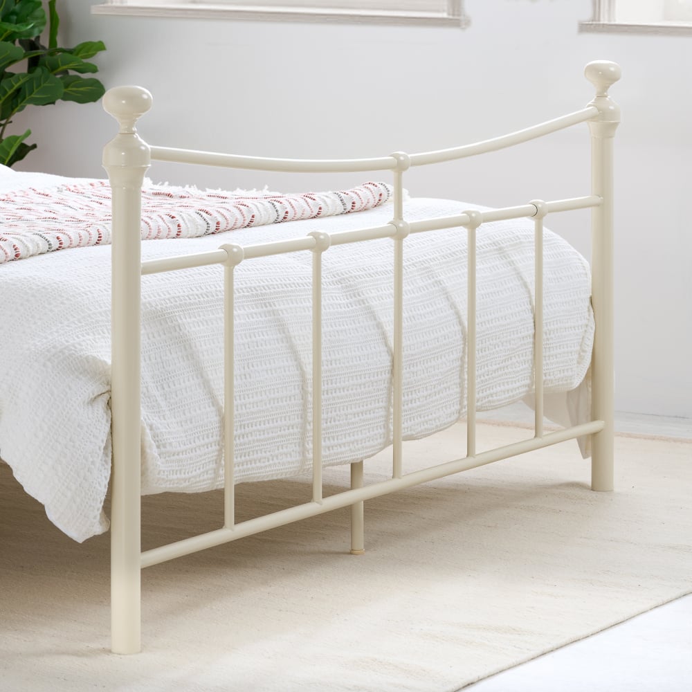 Emily Cream Metal Bed Foot Image