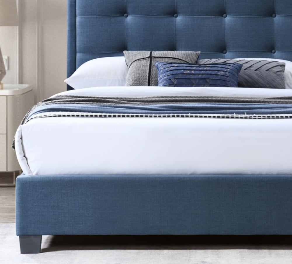 Gainford Blue Fabric Bed