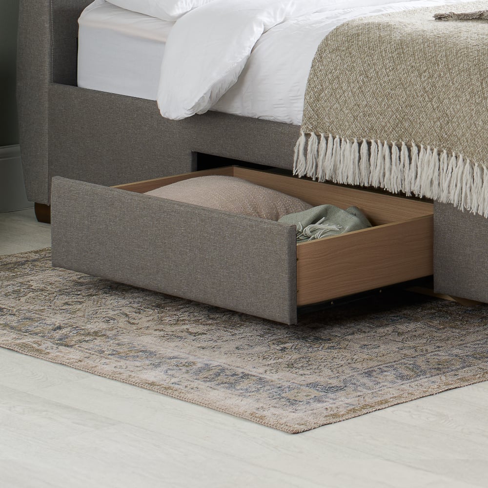 Happy Beds Lancaster Grey Open Drawer Shot