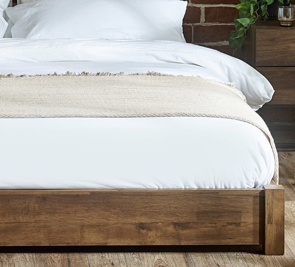 Marston Rustic Wooden Platform Bed