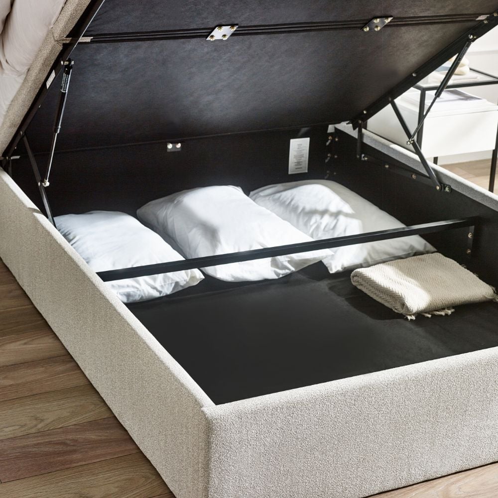 Paige White Ottoman Storage Hotel Bed