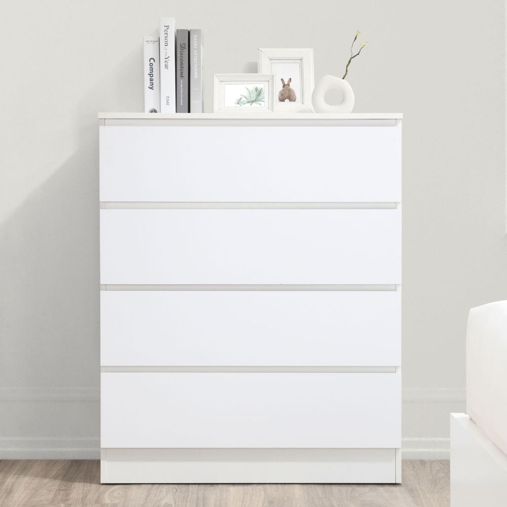 Oslo White 4-Drawer Chest of Drawers