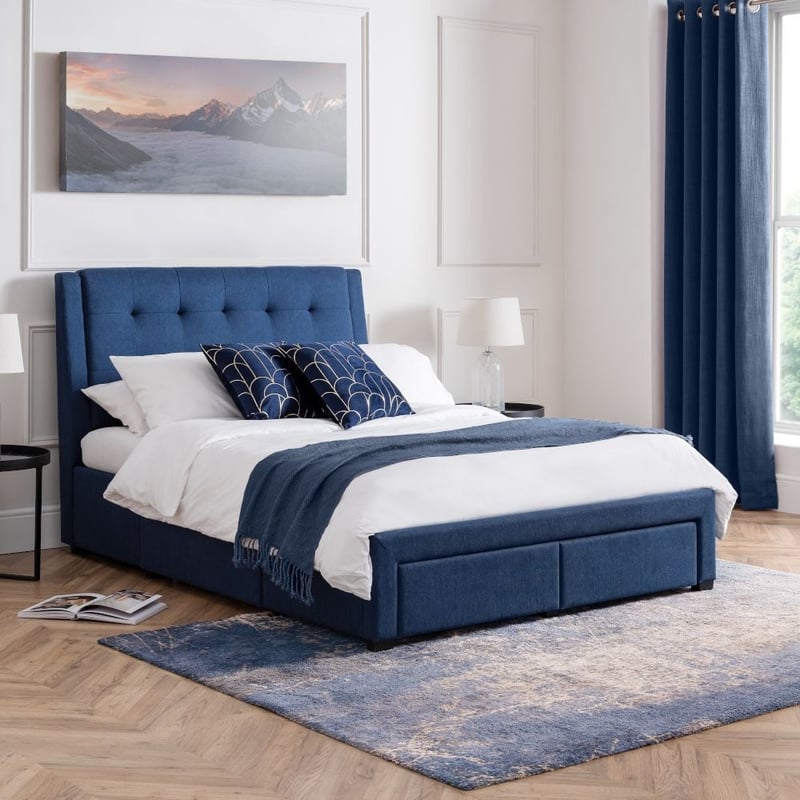 Fullerton Blue 4 Drawer Bed | Happy Beds