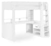 Blaze White Wooden Storage Gaming High Sleeper