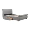 Lancaster Grey Fabric 2 Drawer Storage Bed