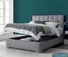 Medburn Light Grey Fabric Ottoman Bed Frame