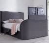 Paris Grey Velvet Ottoman Electric Media TV Bed