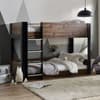 Solomon Rustic and Black Wooden Bunk Bed