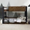 Solomon Rustic and Black Wooden Bunk Bed