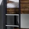 Solomon Rustic and Black Wooden Bunk Bed