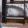 Solomon Rustic and Black Wooden Bunk Bed