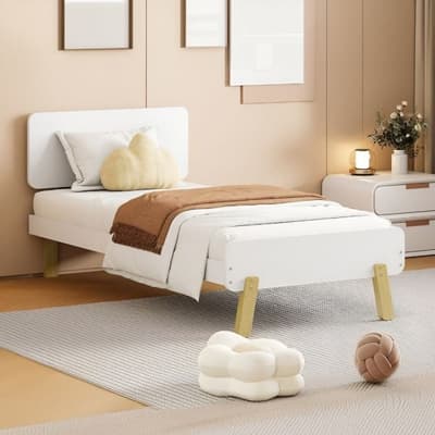 Atlantic White Wooden Bed