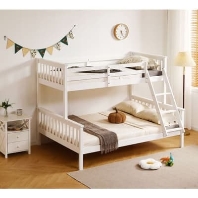 Hannah White Wooden Triple Sleeper Bunk Bed