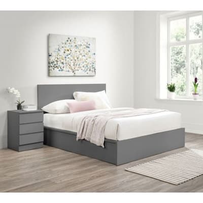 Oslo Grey Wooden Ottoman Storage Bed