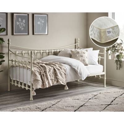 Versailles White Day Bed with Membound Mattress Included