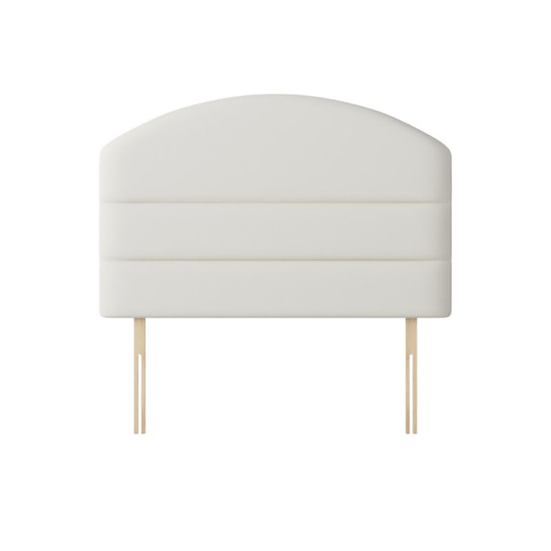 Dudley Lined White Fabric Headboard