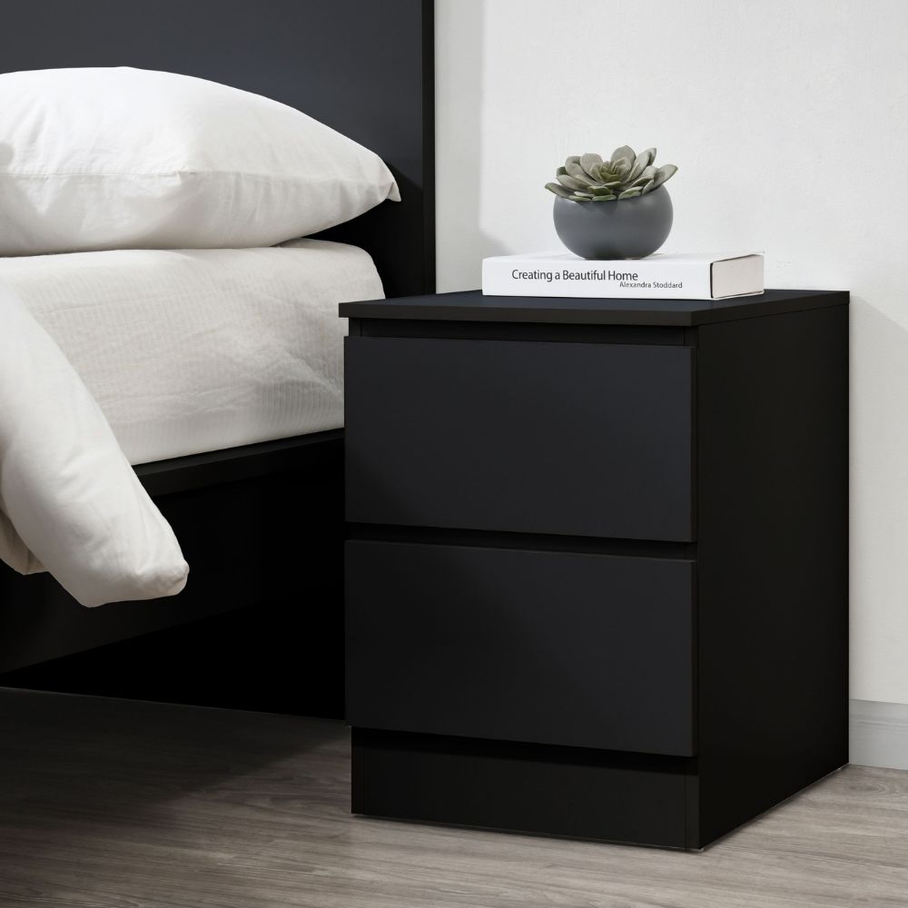 Ikea black bedside deals drawers